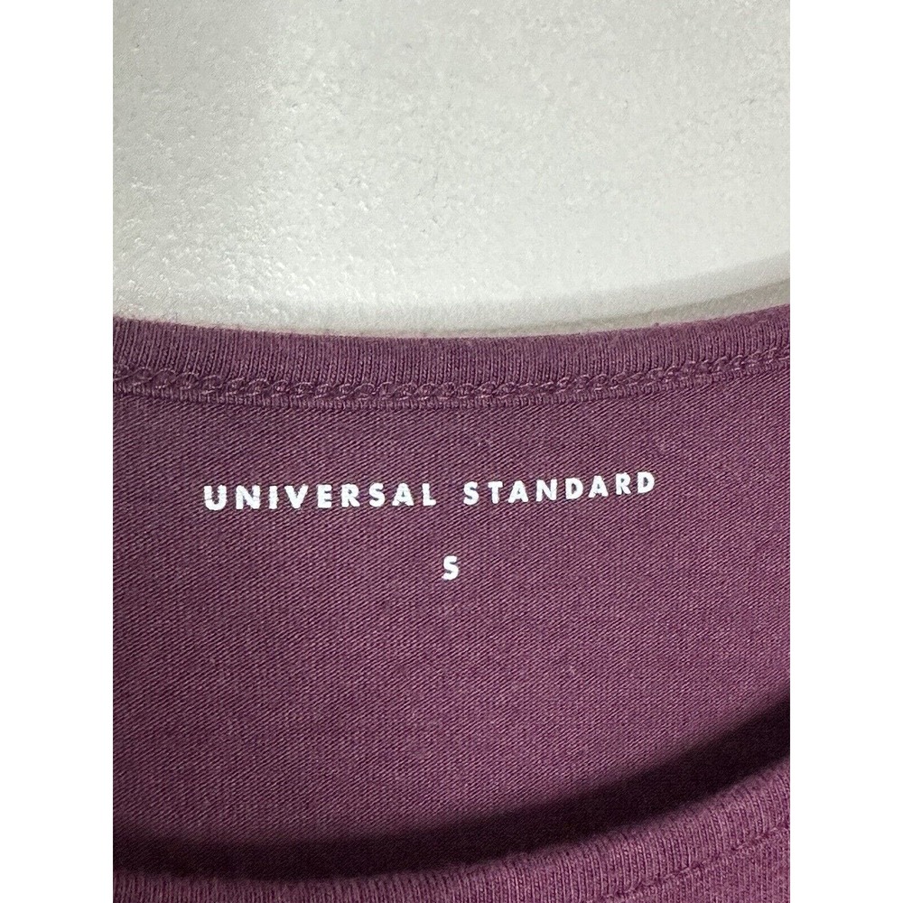 Universal Standard Top Women Purple Asymmetrical Tunic 3/4 Sleeve Scoop Sz 14/16 - Picture 3 of 6